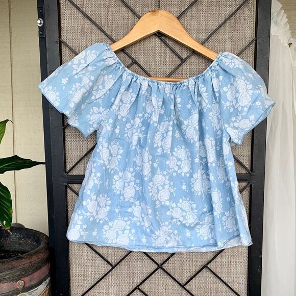 Ambiance Off Shoulder Pastel Blue Small - Picture 1 of 2